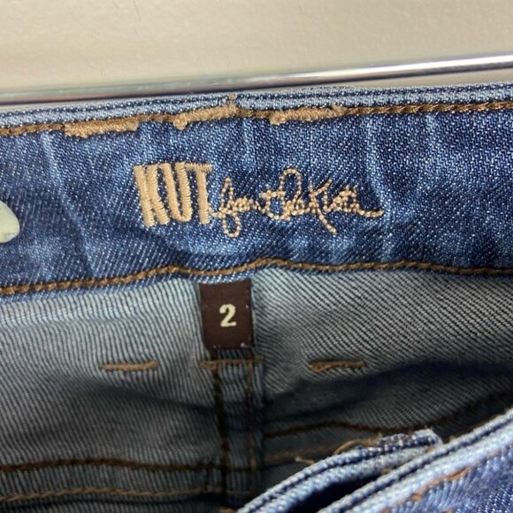 KUT from the Kloth Diana Skinny Jeans Mid Rise Size 2 Pockets Blue Denim Minimal - Picture 5 of 16